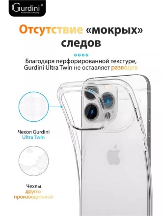 Чехол накладка для iPhone 16 Pro Gurdini Ultra Twin 1 mm (прозрачный)