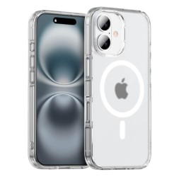 Чехол накладка для iPhone 16 Plus Gurdini Alba Series Protective with Magsafe (прозрачный матовый)