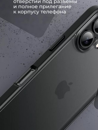 Чехол накладка для iPhone 16 Plus Gurdini Shockproof (черный)