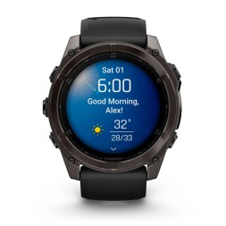 Garmin Fenix 8 AMOLED, 51 mm Sapphire, Carbon Grey DLC Titanium с Black/Pebble Grey